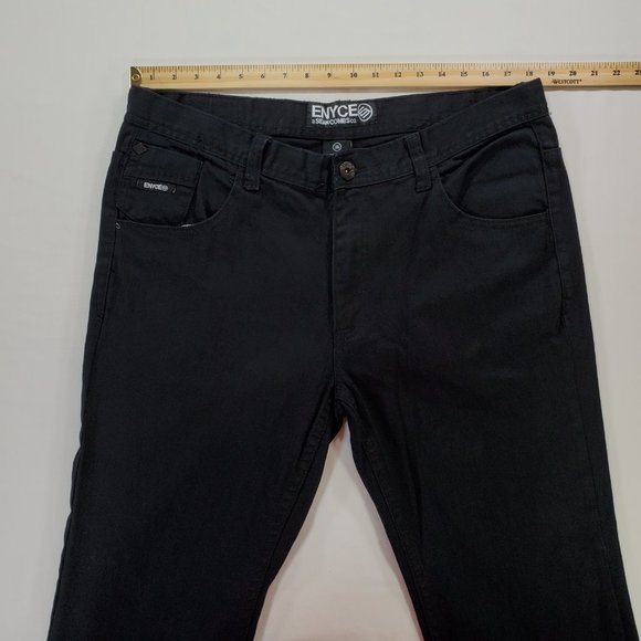 Enyce Jeans Mens 36x33 Black Denim Baggy Straight Leg Hip Hop Vintage Streetwear - Picture 12 of 15
